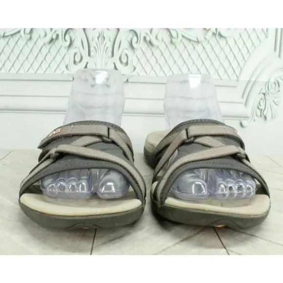 Teva Brown Nylon Slip On Hook & Loop Slide Casual Sandals Size 8 - Picture 4 of 9